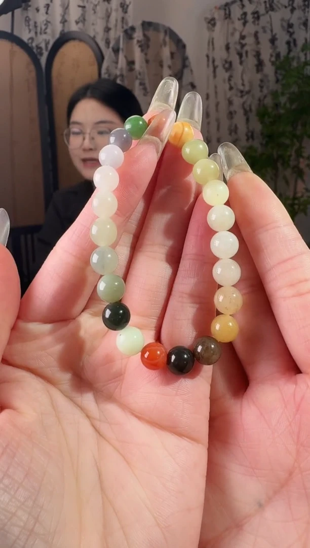 未镶嵌手串和田玉多宝手串 8mm
