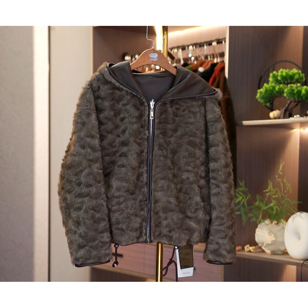 【云想妮妮-雾絮扑肩】中式冬季防风连帽外套4392