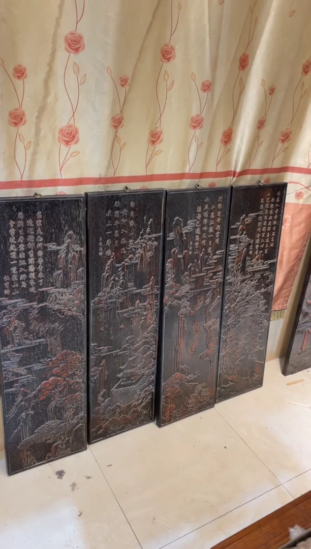 木内***头珍藏老货...紫檀....挂匾摆件