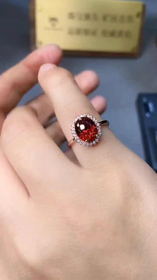 【闪购商品】红宝石戒指银S925镶嵌354