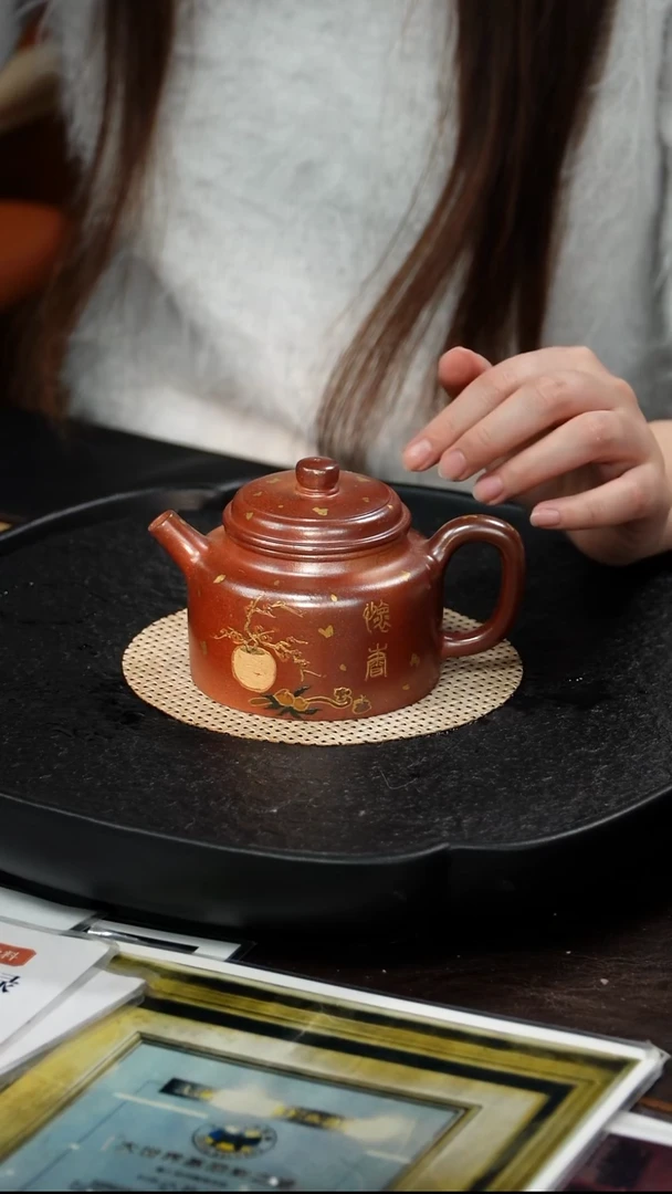 茶壶紫砂鲍宜明 德钟66 白麻子柴烧 260毫升