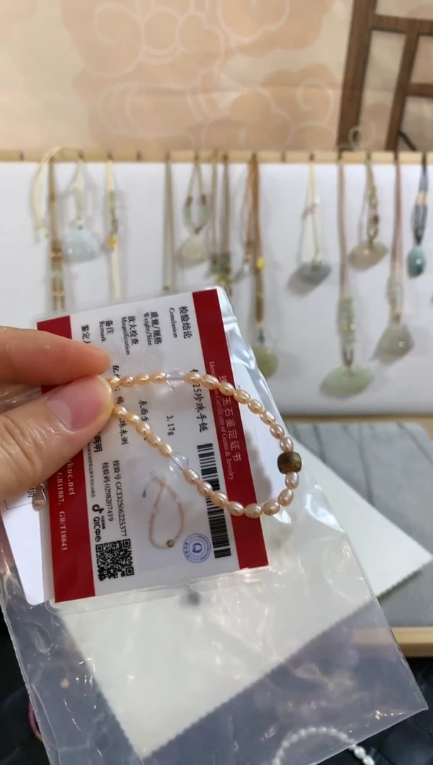 淡水珍珠手链银S925镶嵌喜*阿手链3