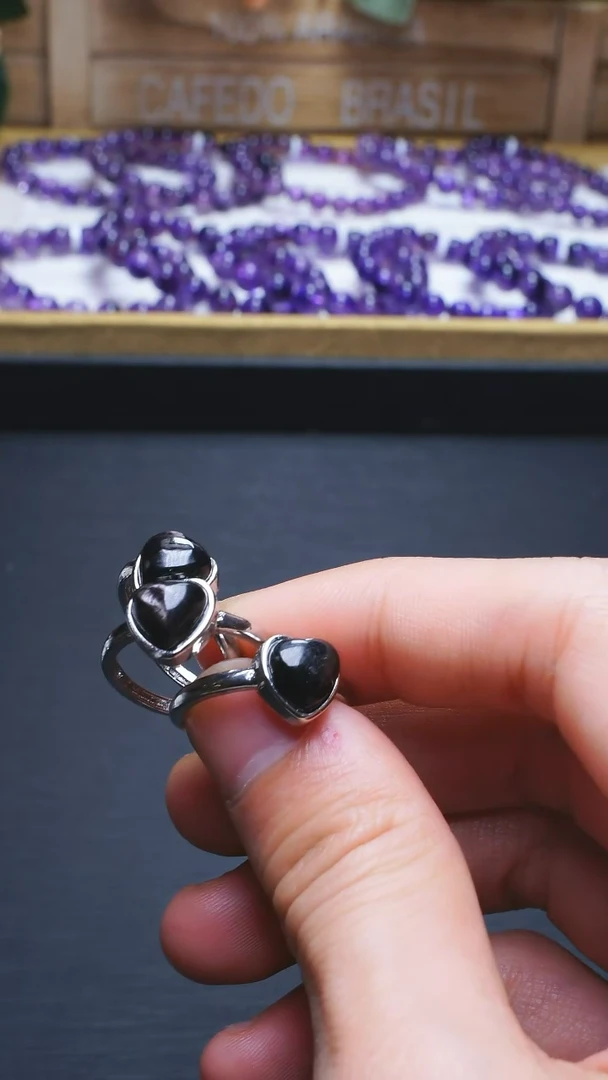 【闪购商品】辉石L013辉石爱心戒指银S925镶嵌多样性发其一