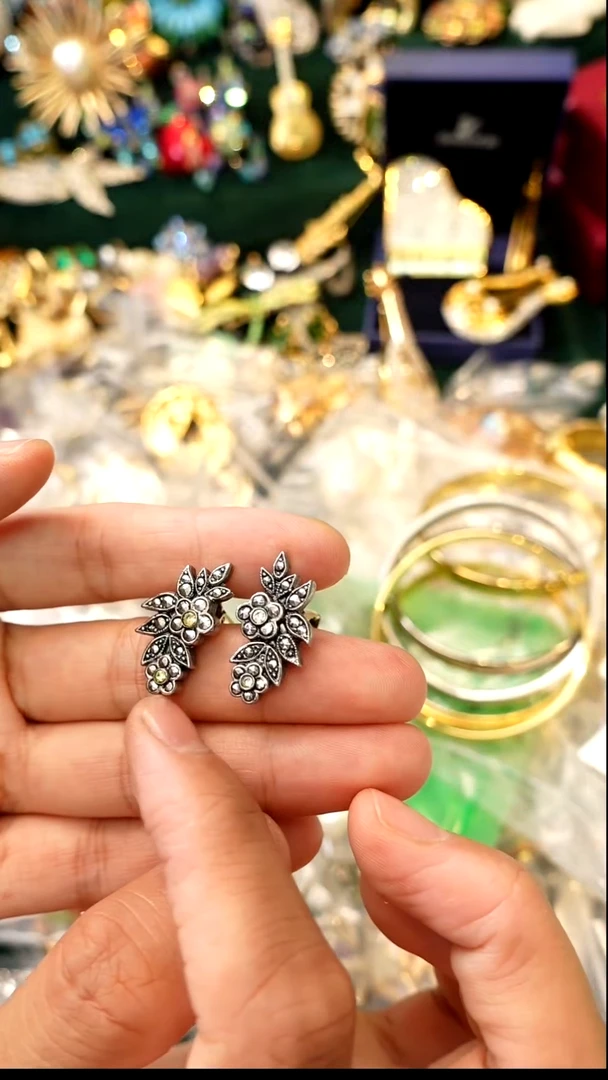 铁合金合金锆石耳环17