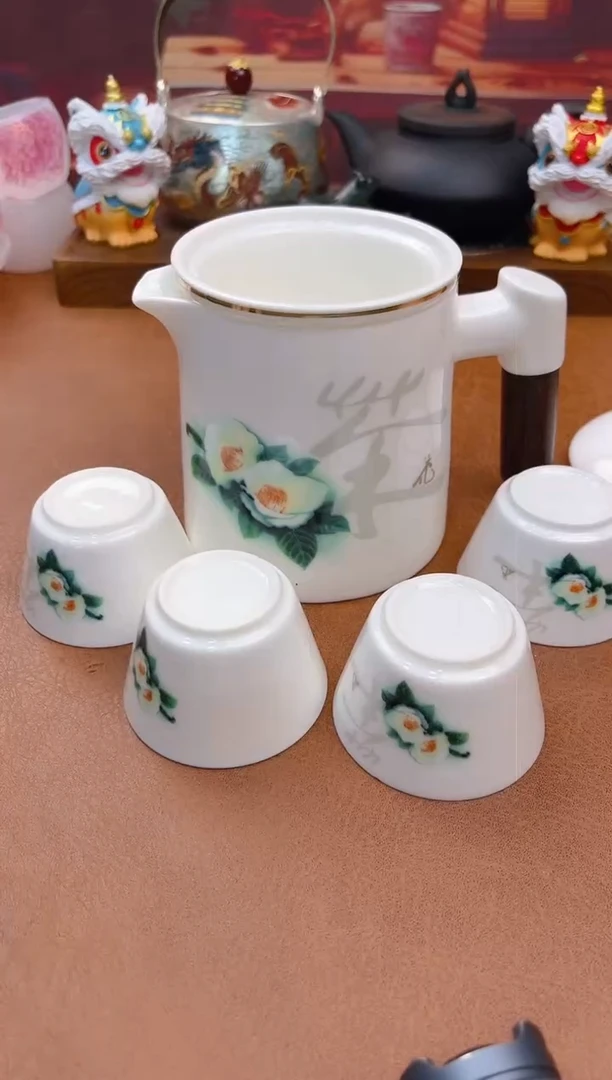 陶瓷茶具摆件旅行套组
