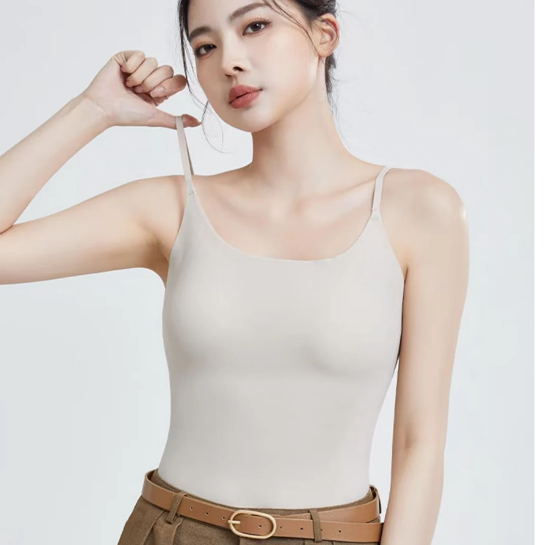 旷美旗韵春夏背心吊带夏季防走光文胸无袖性感美背无痕上衣百搭