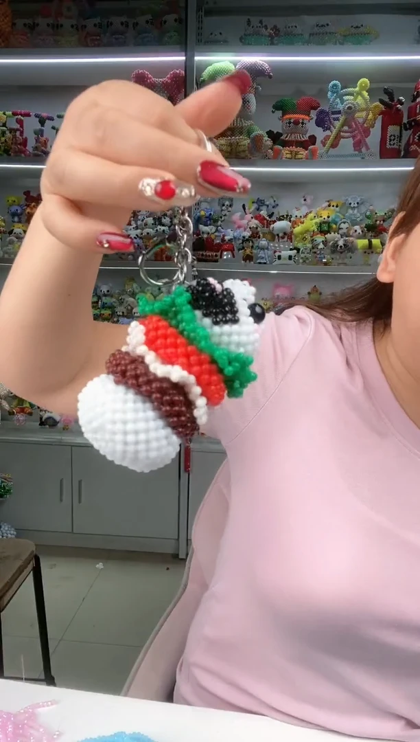 亚克力0904卡4糖果珠汉堡猫材料包1套带