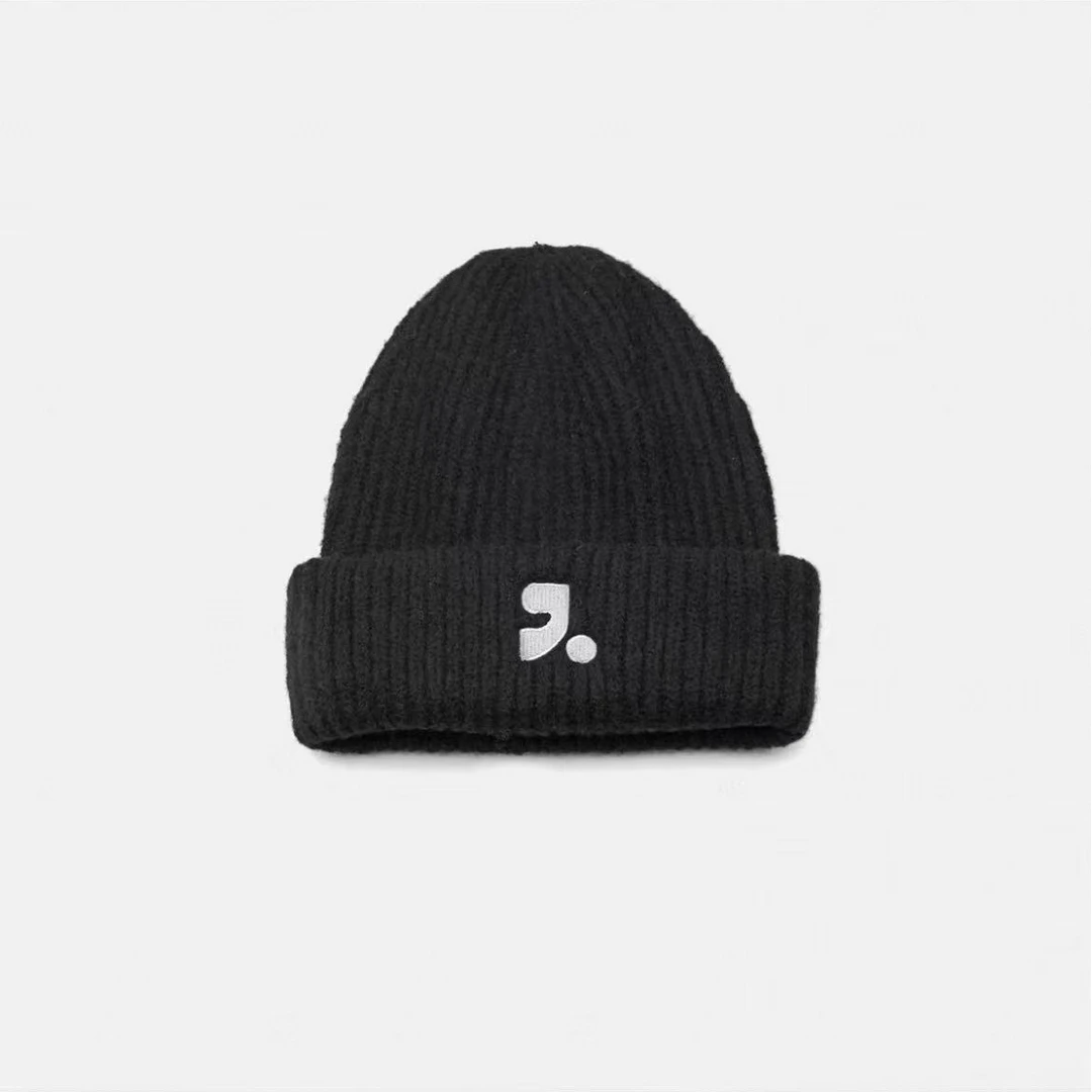 韩系逗号复古毛线帽秋冬保暖护耳时尚帽子显脸小针织冷帽