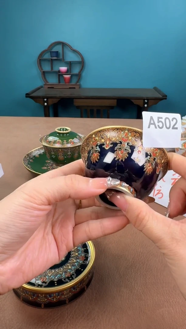 a502珐琅彩微瑕敦煌杯杯！！