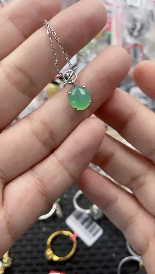 银S925镶嵌戒指翡翠444   6