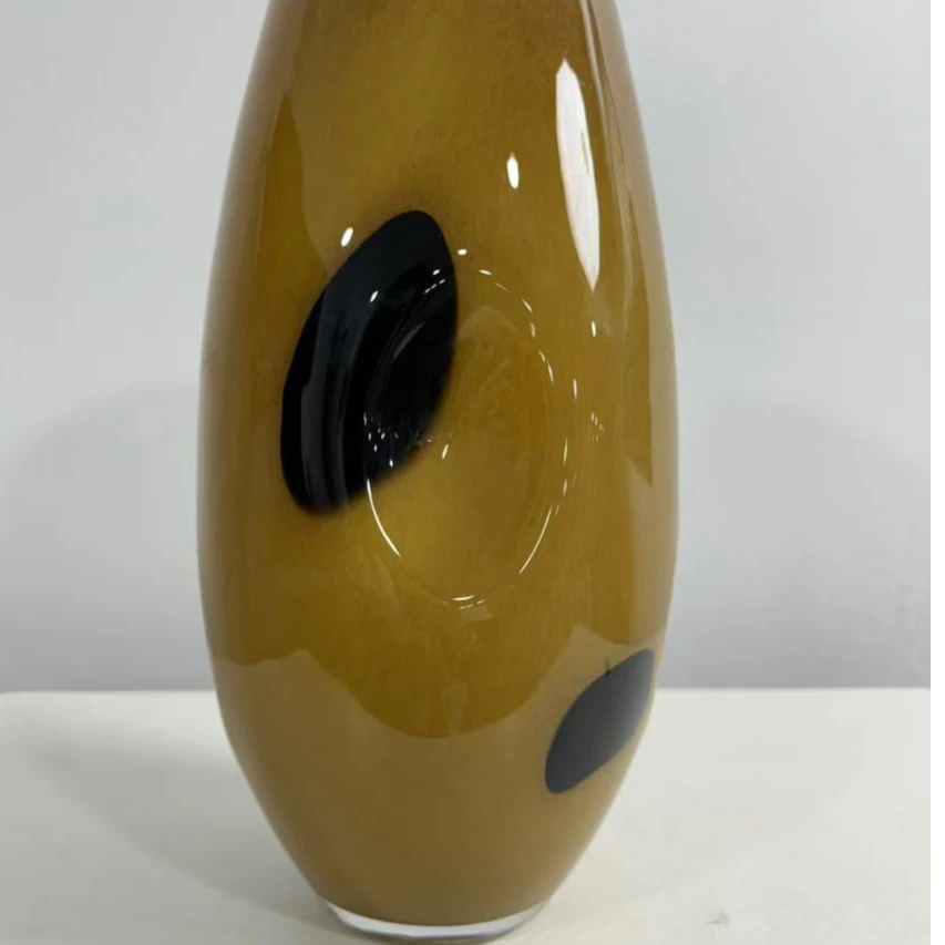 私花主义H-18微瑕创意简约大号琥珀色熊猫花瓶