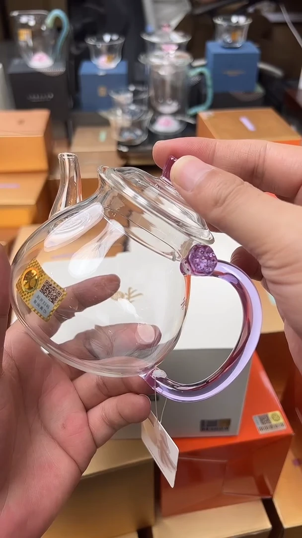 @@禾器晶彩清莲壶浅紫色