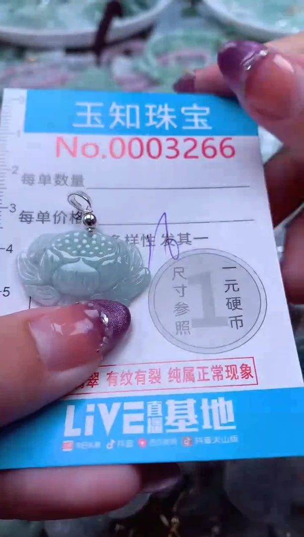 翡翠未镶嵌吊坠(不含链)3266