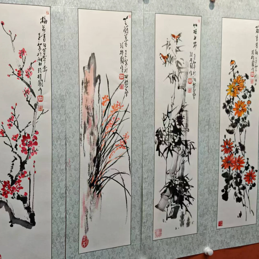 孙桂国老师现场作品条屏