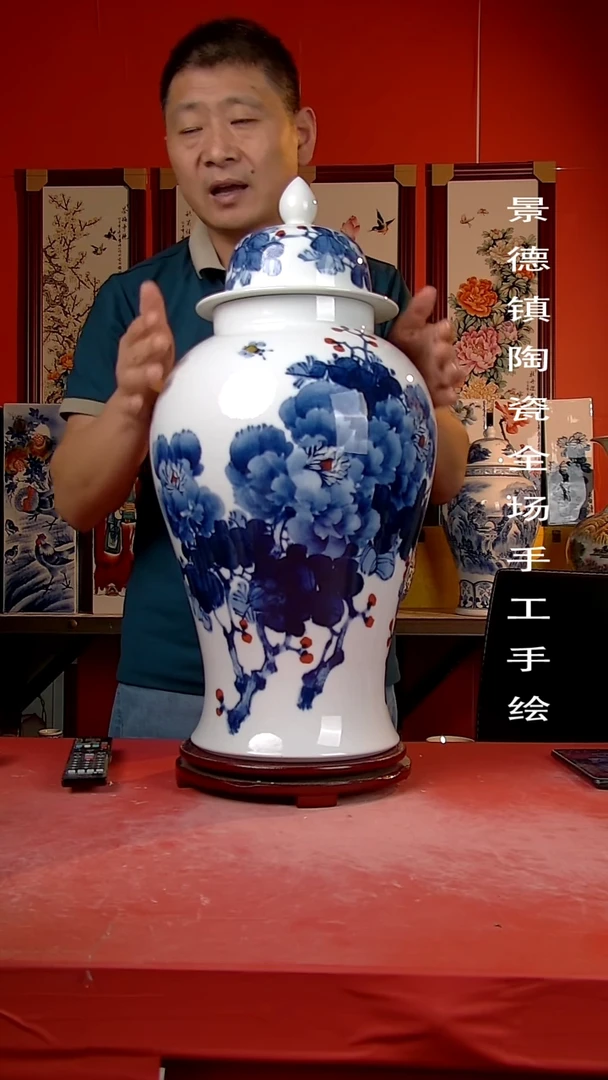 摆件景德镇陶瓷 手工手绘67