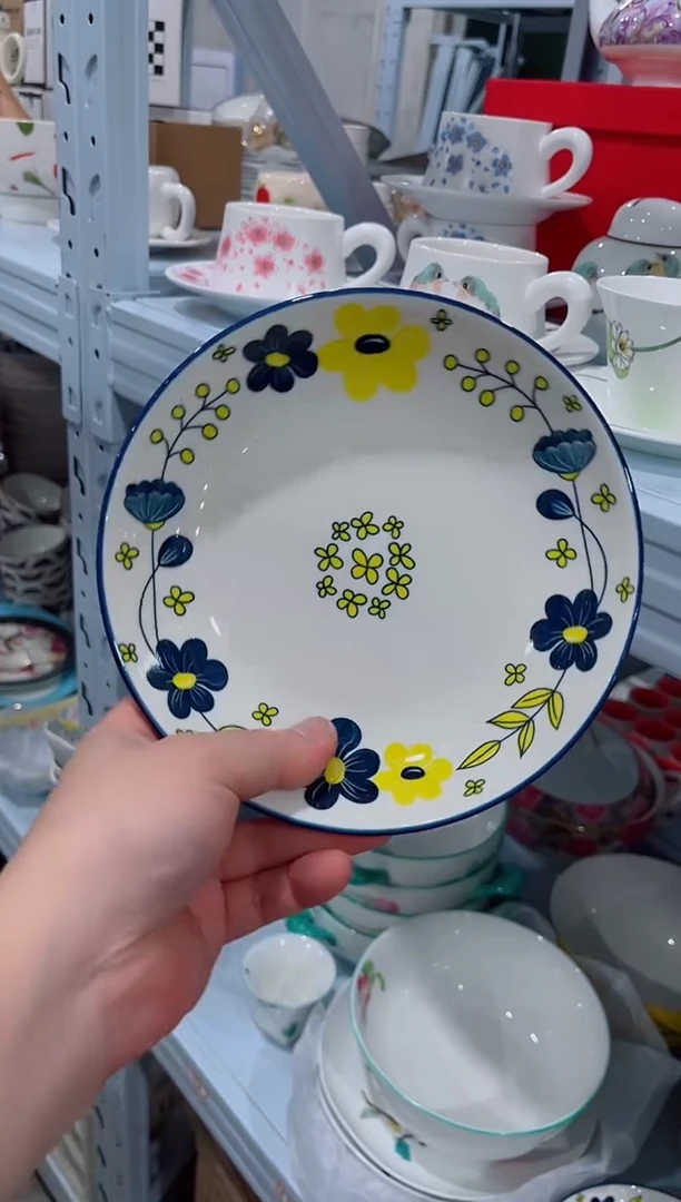 瓷片日用陶瓷（简装）盘子一个