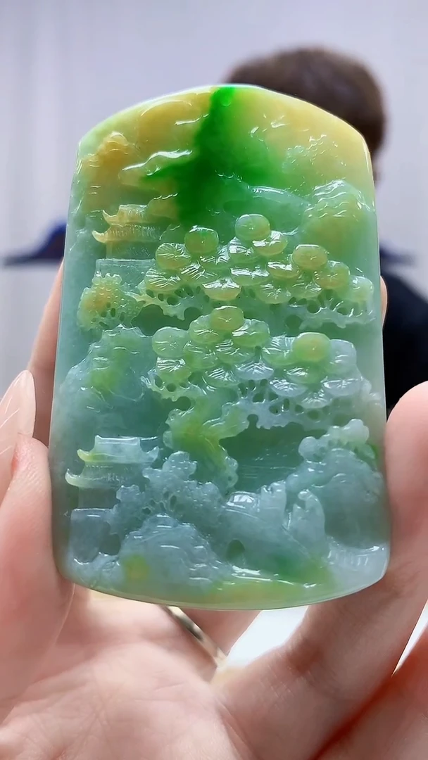 未镶嵌定制翡翠4868DD-毛货挂件135