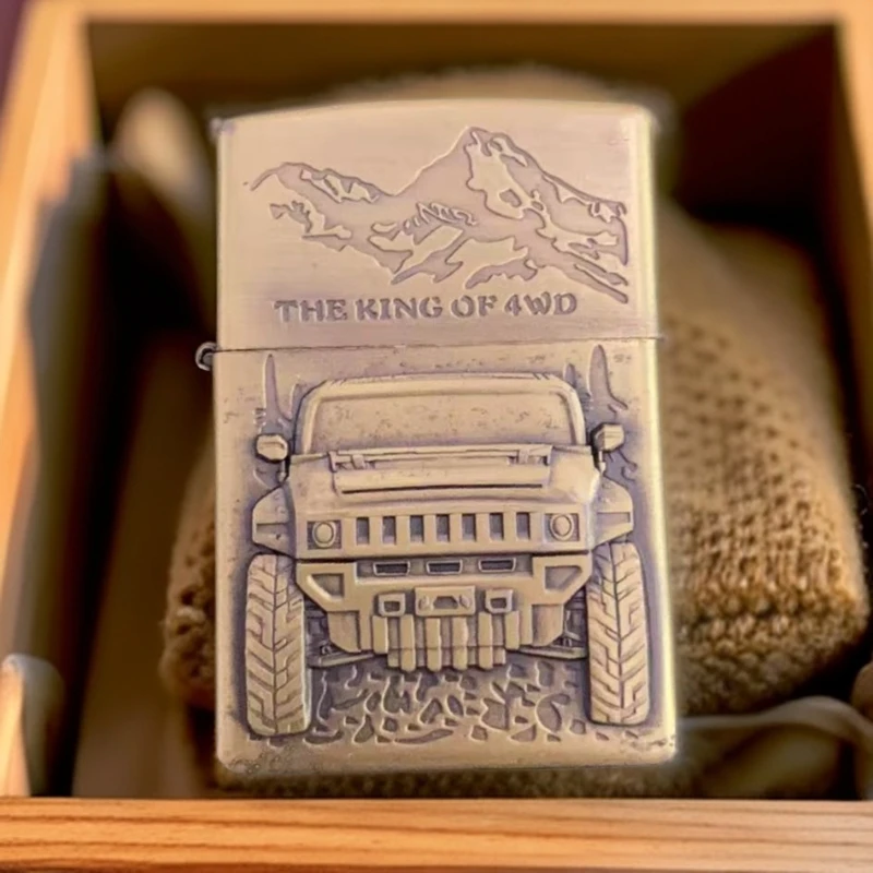 德国精工D10-269-1越野车青铜三件套煤油打火机收藏品