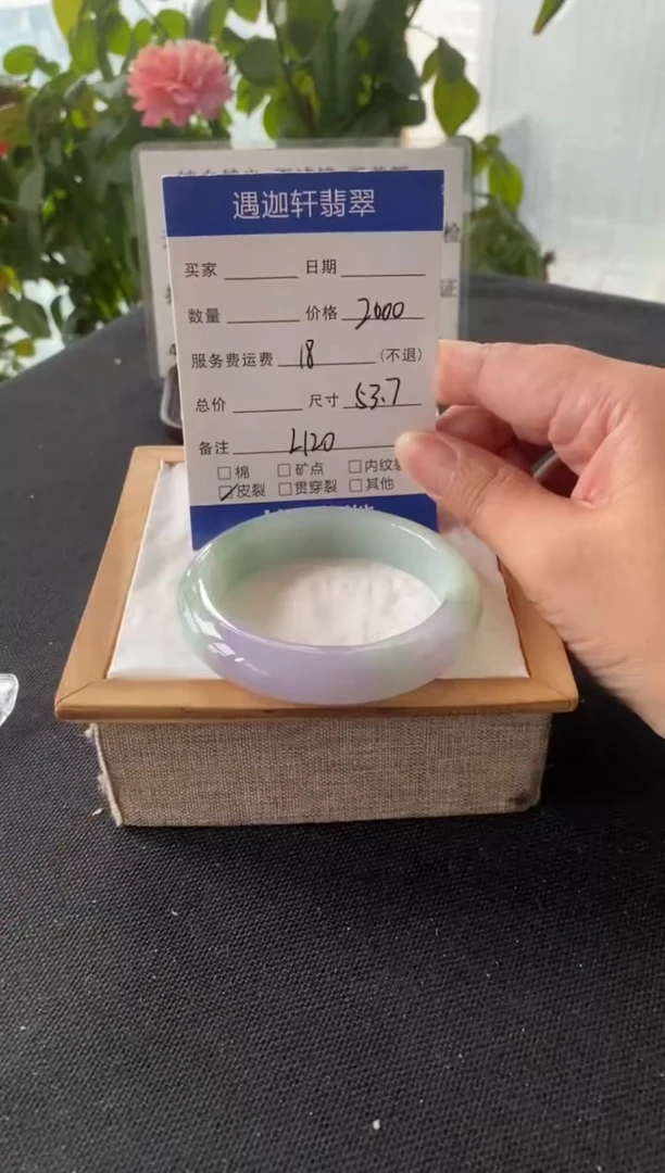 未镶嵌手镯翡翠53.5圈口 L120编码