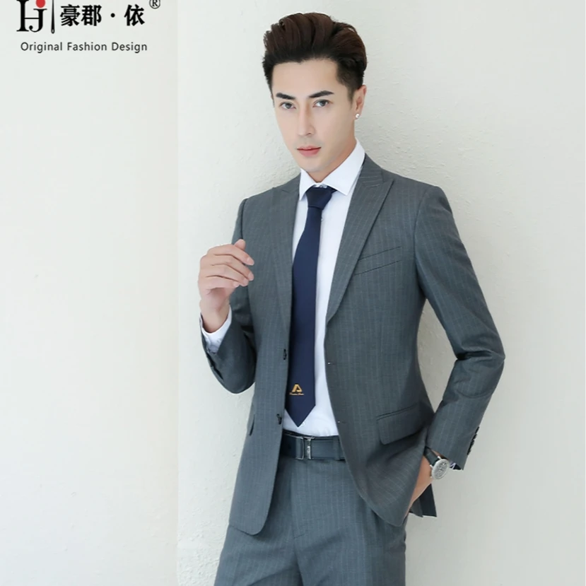 断码男士手工西服2025时尚气质修身职业西服套装