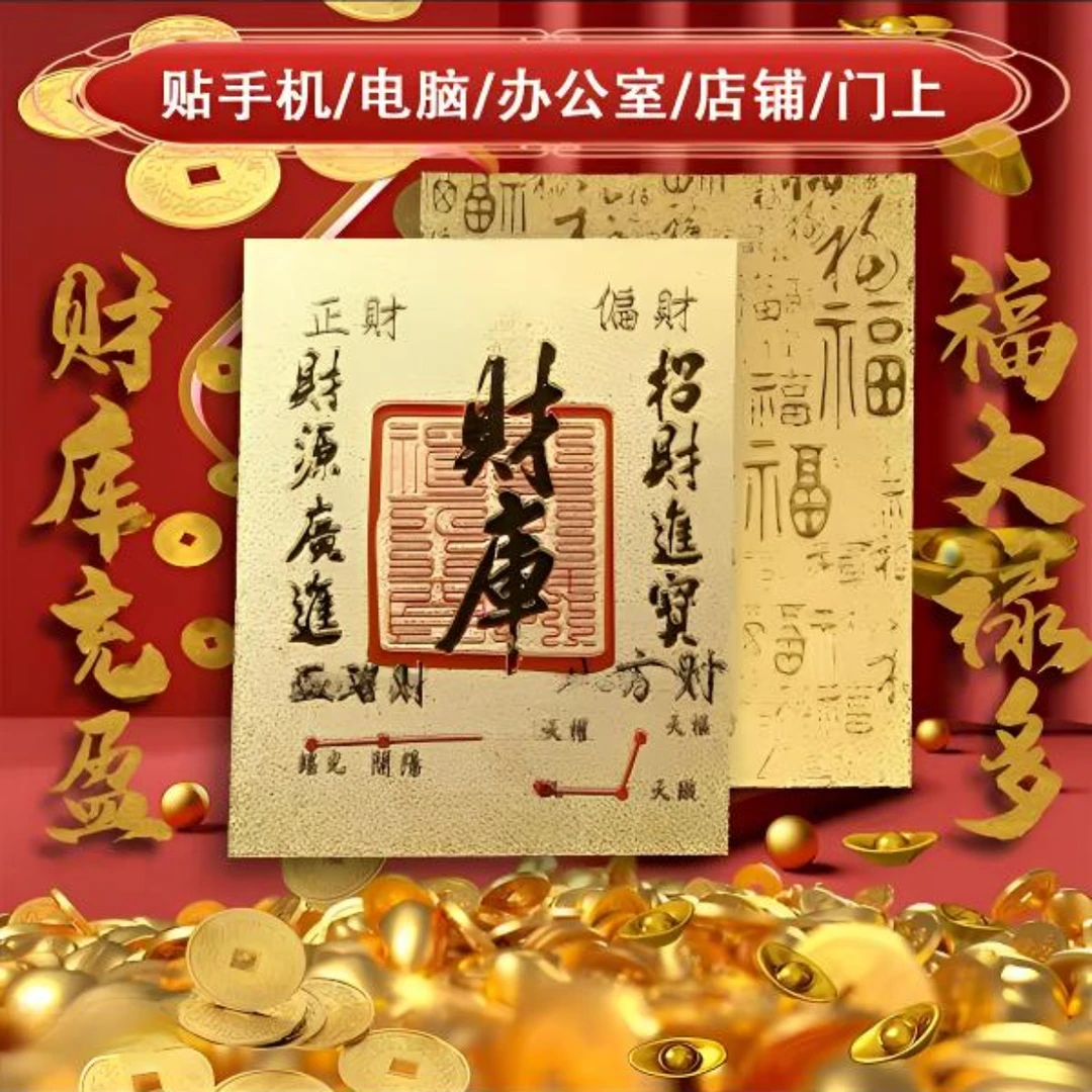 【师傅推荐】上乘蛇年必备手机贴财库贴装饰家居创意饰品50*63mm