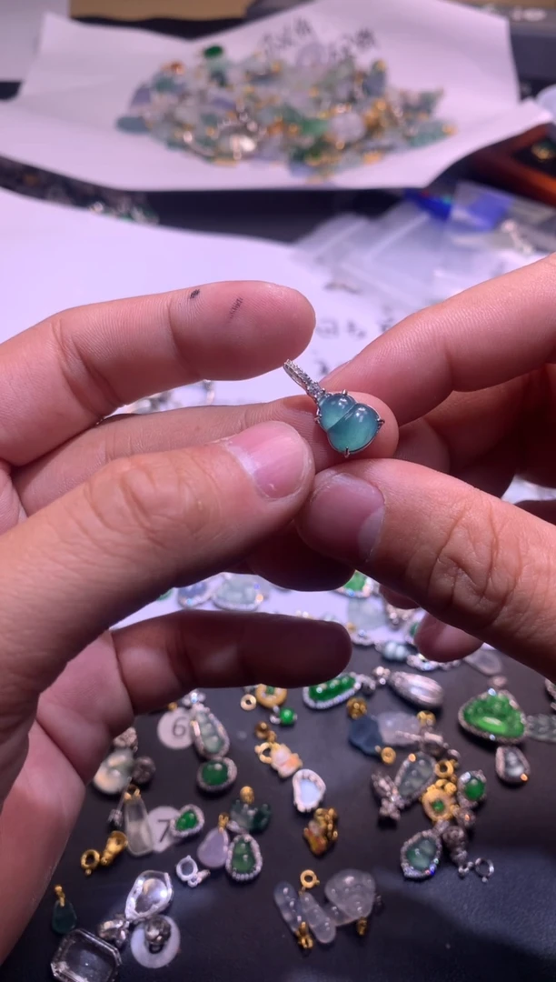 【闪购商品】翡翠吊坠(不含链)银S925镶嵌1