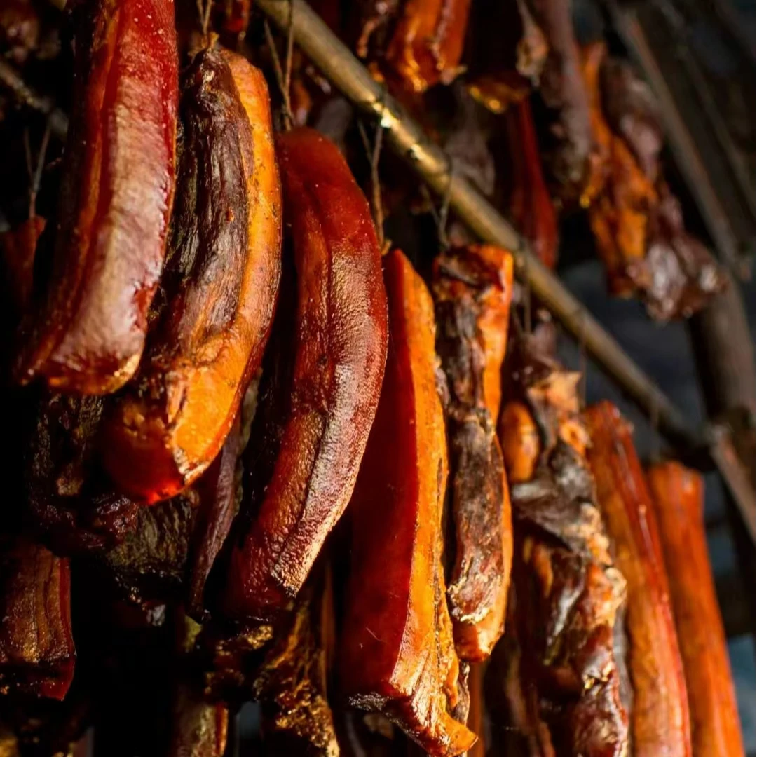黄荆腊肉三宝、腊排骨、腊香肠、腊肉、腊猪腿、年货、原生态丫杈土猪