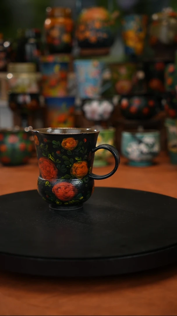 紫砂油画手绘釉 下彩