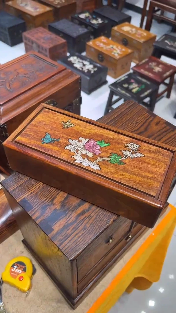 【闪购商品】木花开富贵螺钿机关盒