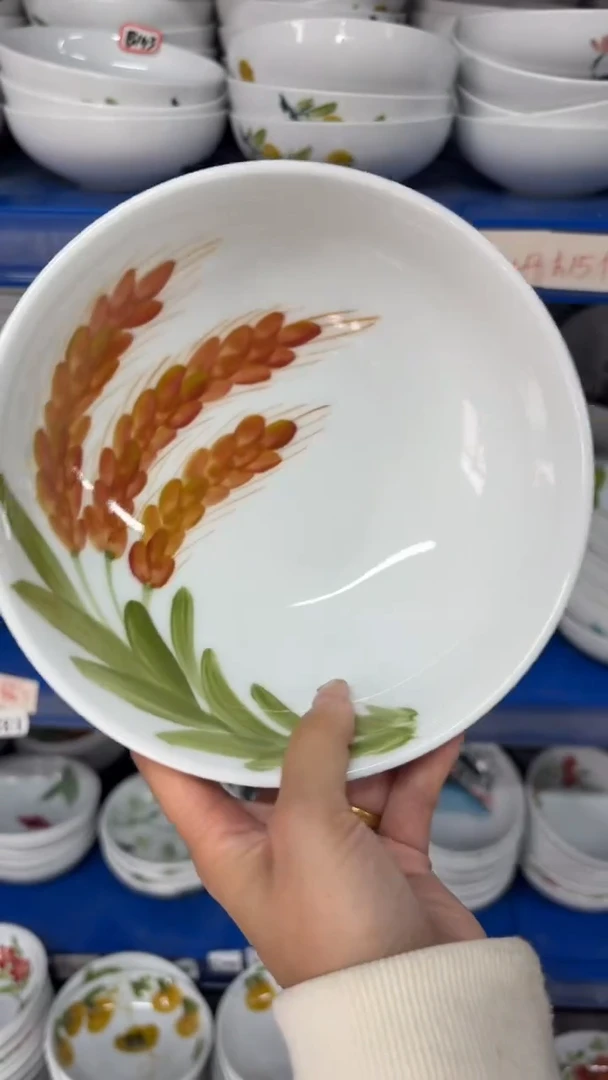 瓷片景德镇高温陶瓷食品级手绘釉中彩-大胖碗