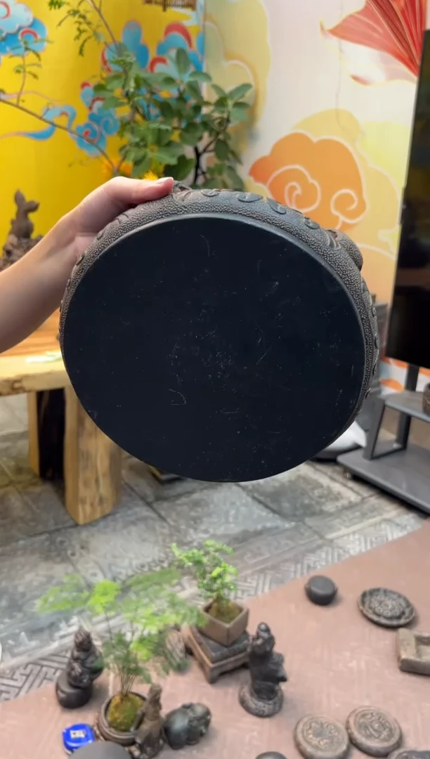 陶土【火山泥】素面万寿藤底座（大号）