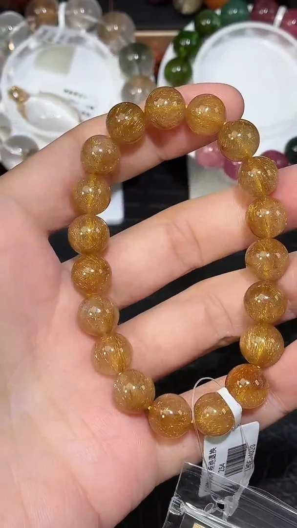 未镶嵌手链水晶金发晶单圈手链A10