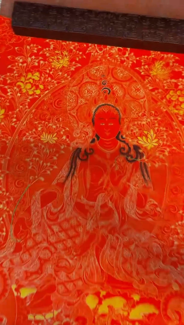 装裱画精品手绘唐卡链接--A004