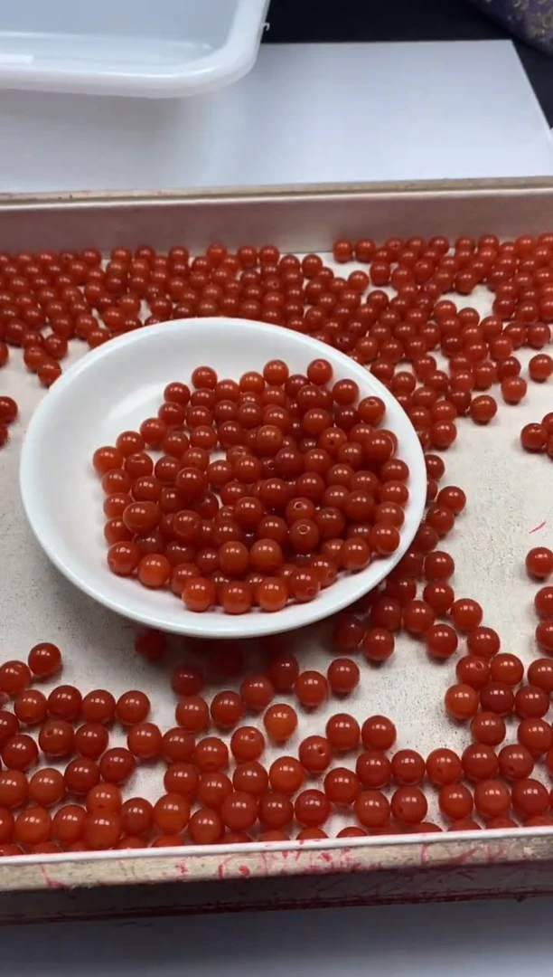 【闪购商品】玛瑙/玉髓颈饰未镶嵌w2185满肉南红8mm*30颗