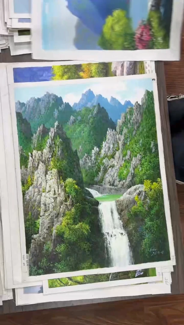 油画【23号】朝鲜原创纯手绘孤品油画