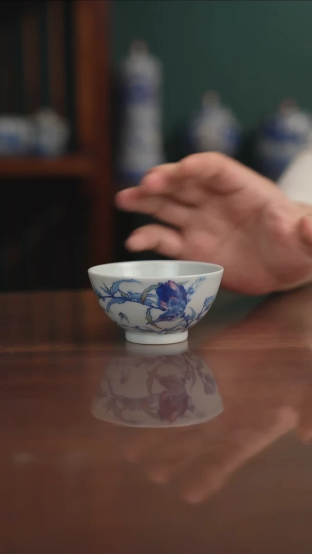 空山明月 新斗彩 单翠