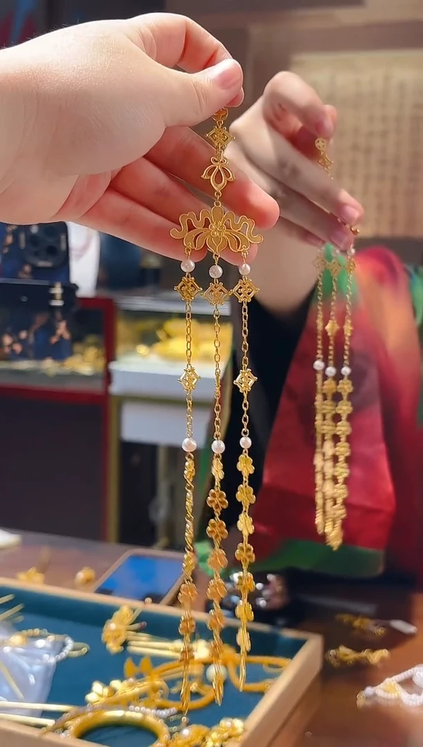 无925银纯银镀金 流苏/条