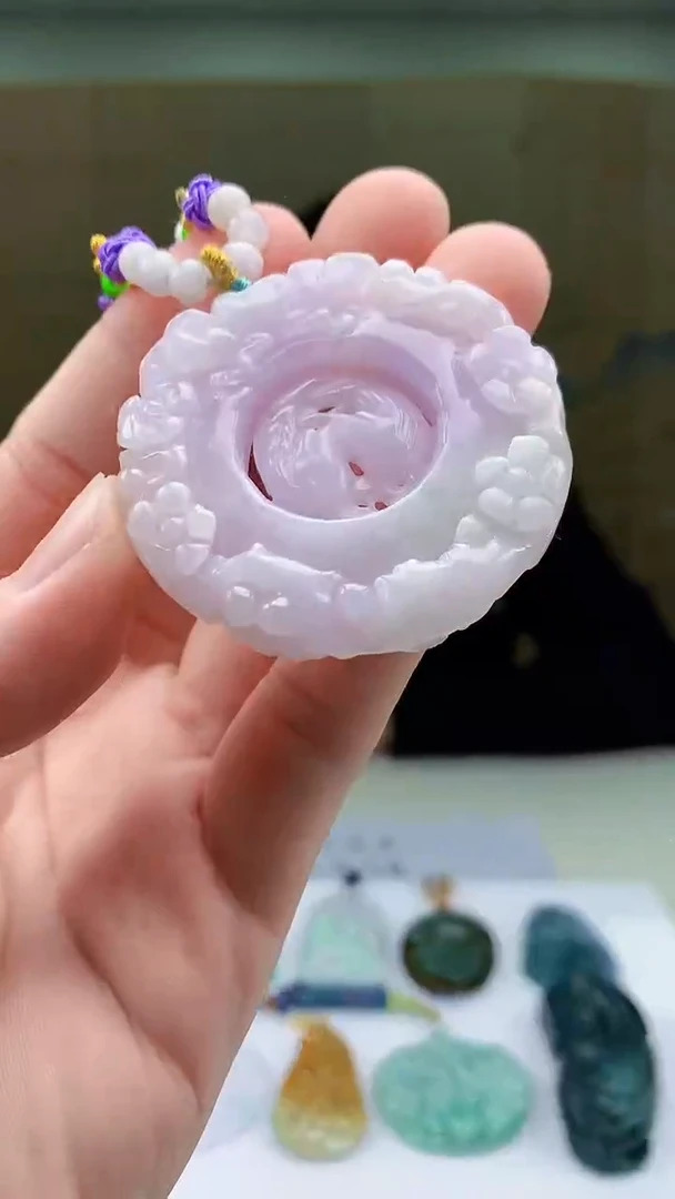 【闪购商品】定制翡翠未镶嵌5152bb-毛货挂件10