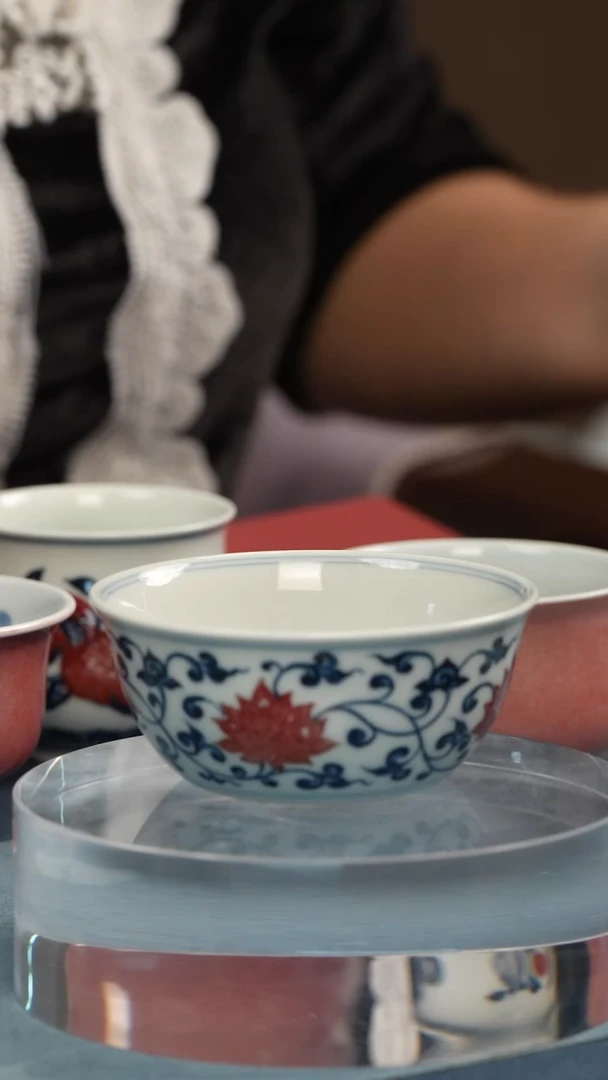 杯子瓷【釉里红研究院】柴窑青花釉里红