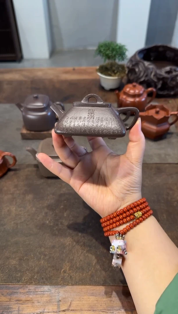 茶壶紫砂用****0四方石瓢 刻绘