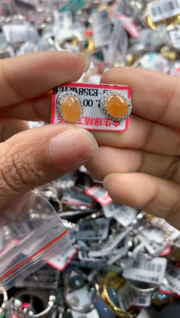 银S925镶嵌戒指翡翠16    6