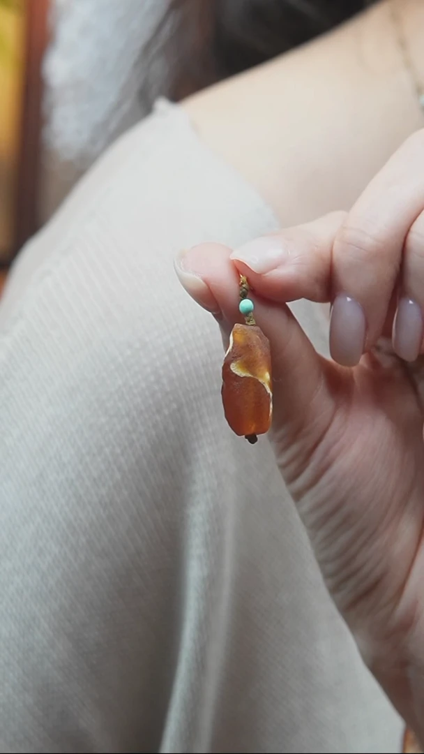 裸石蜜蜡未镶嵌 *蜜蜡原石小提溜*活扣头*百搭小配饰*