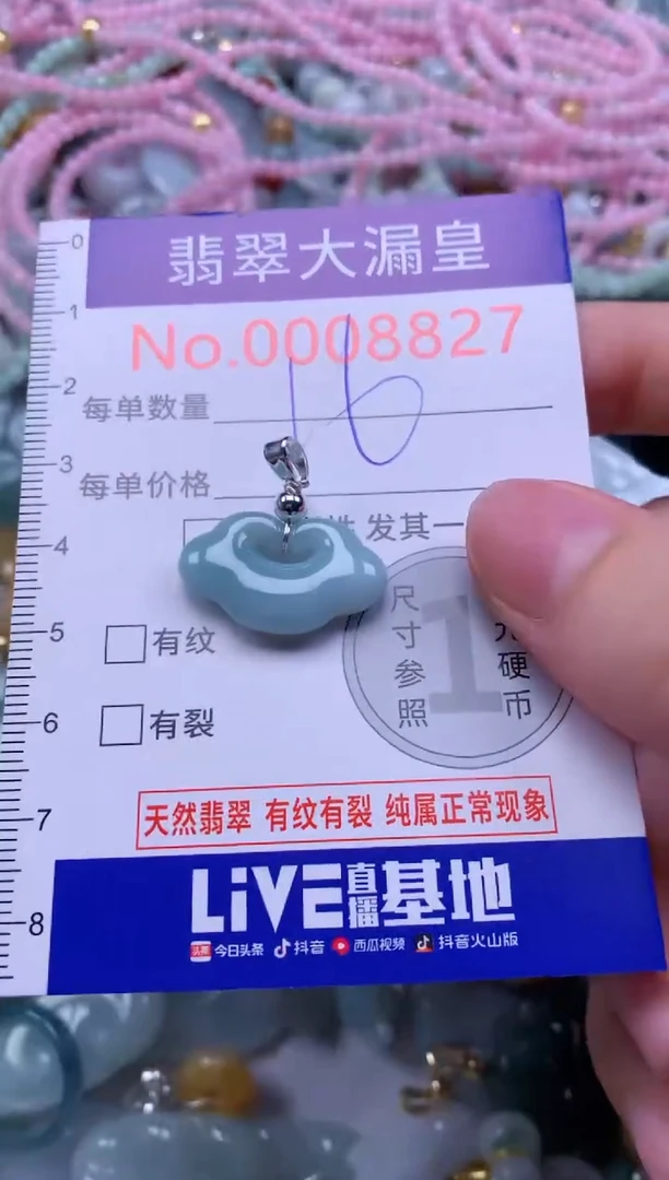 翡翠未镶嵌吊坠(不含链)8827