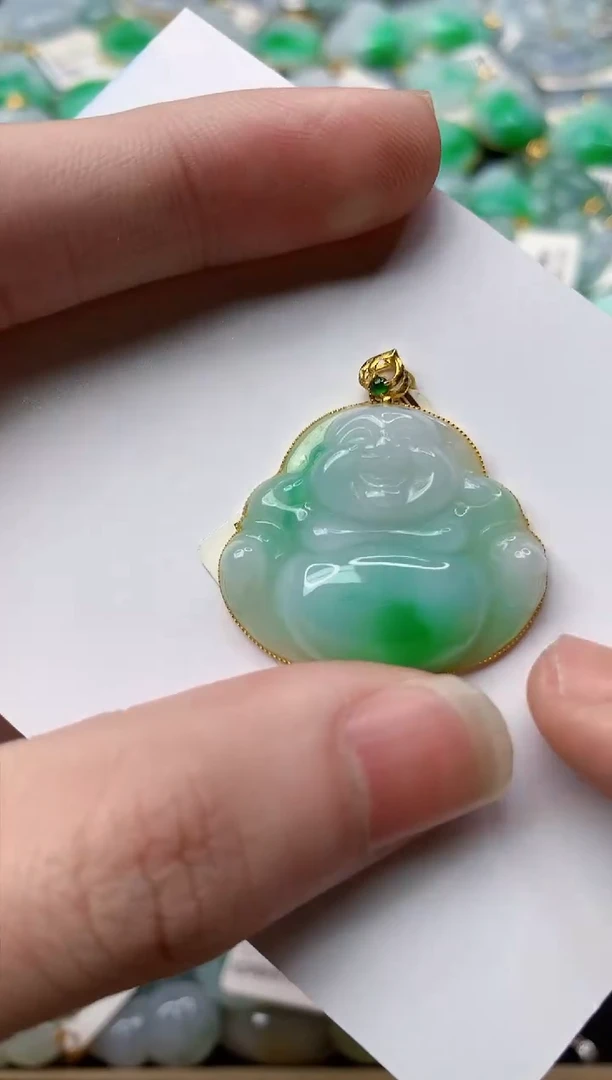 【闪购商品】翡翠颈饰18K金镶嵌63..........