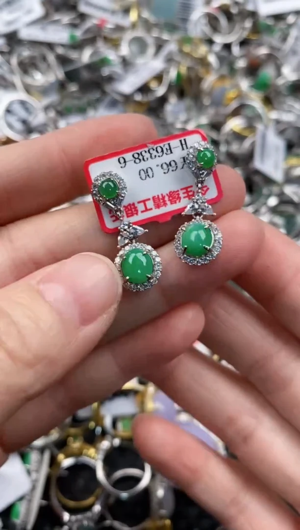 银S925镶嵌戒指翡翠888                  1