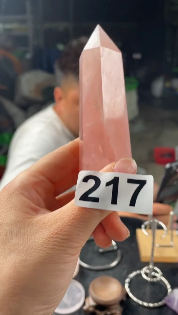 未镶嵌水晶大型摆件（非配饰）粉水晶柱子217