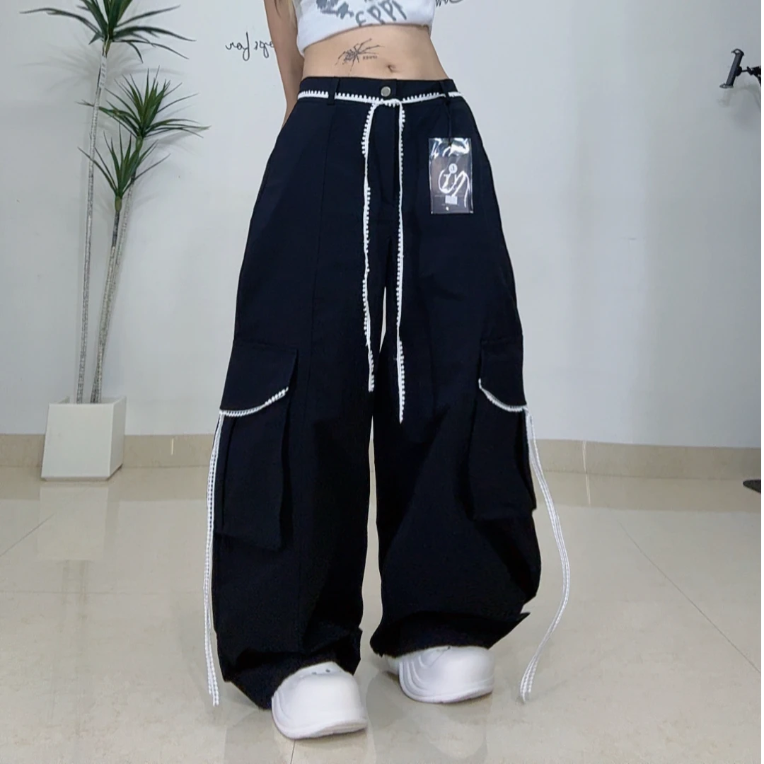 （小雪专属）2602爆款侧边飘带速干大兜裤
