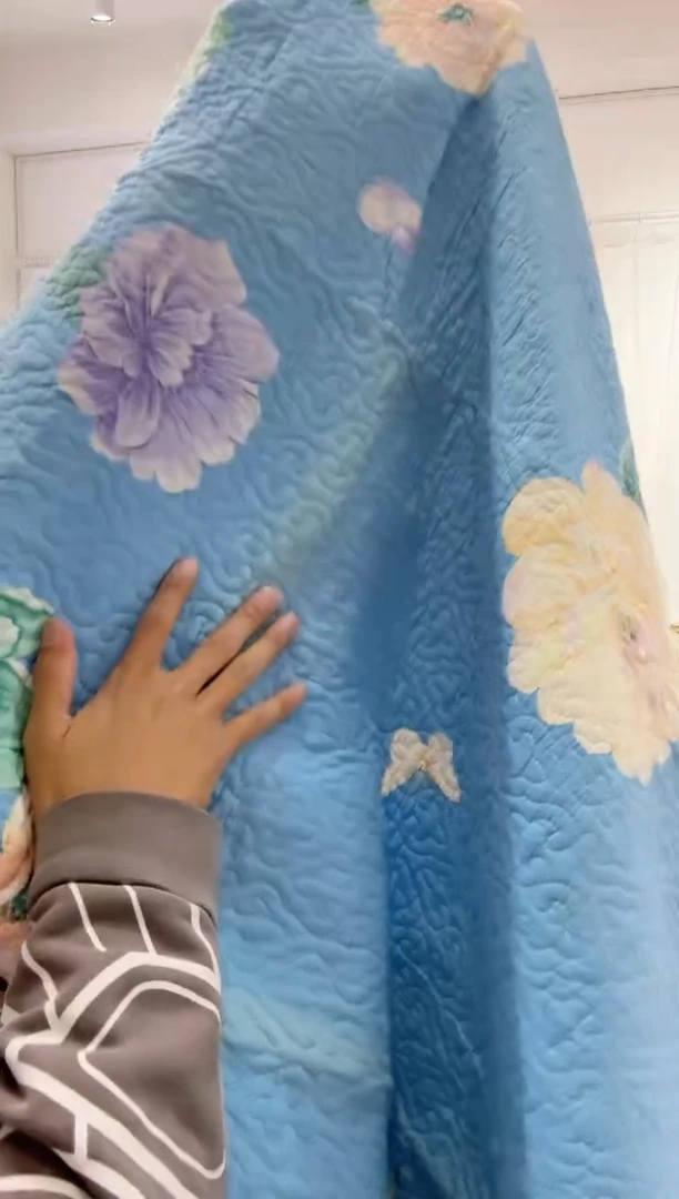 棉200*220纯棉床盖68号折印微瑕