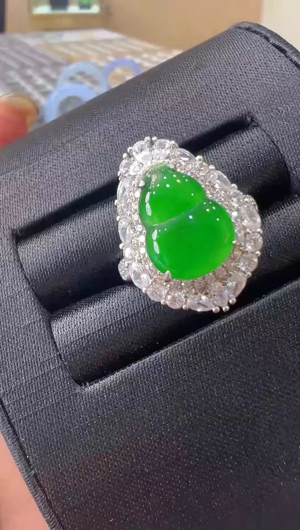 合金戒指翡翠天然A货翡翠多样性发其一JJA21