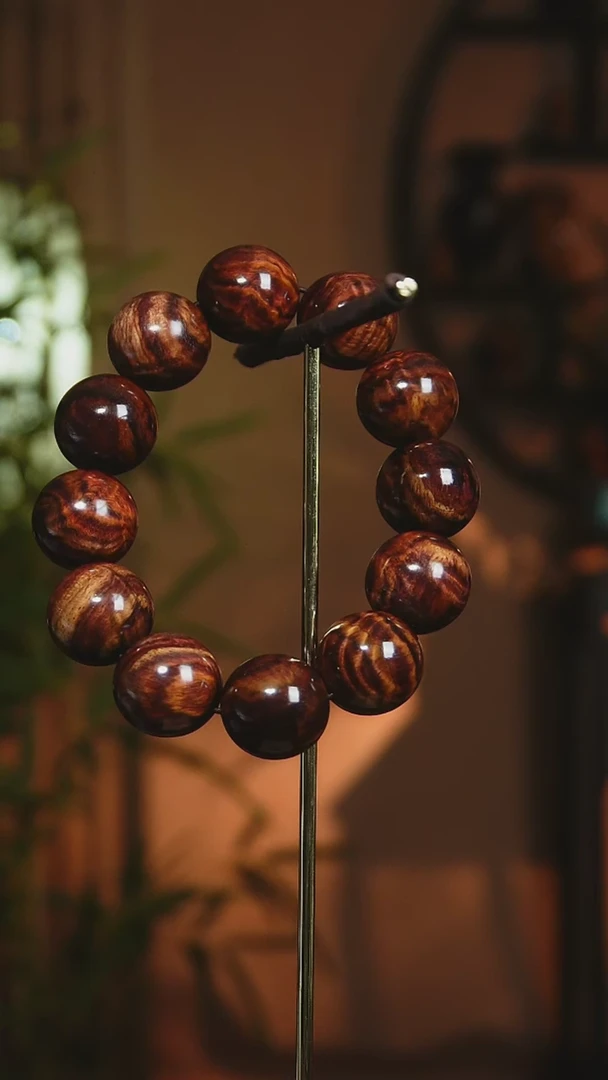 【闪购商品】黄花梨/降香黄檀手串/手链海南黄花梨2.0cm水波